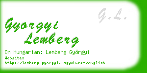 gyorgyi lemberg business card